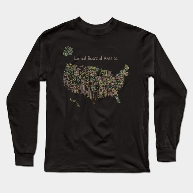 United Beers of America Long Sleeve T-Shirt by fishbiscuit